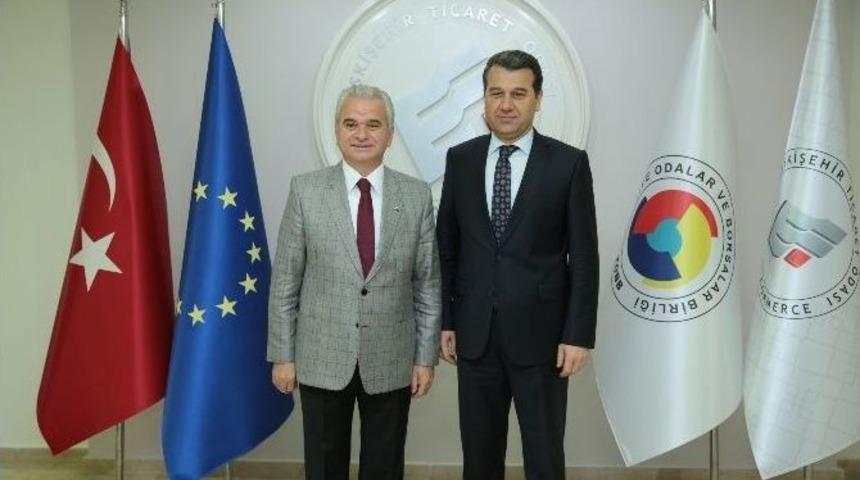 Vali &Ccedil;elik&rsquo;ten Eto Başkanı G&uuml;ler&rsquo;e İade-i Ziyaret