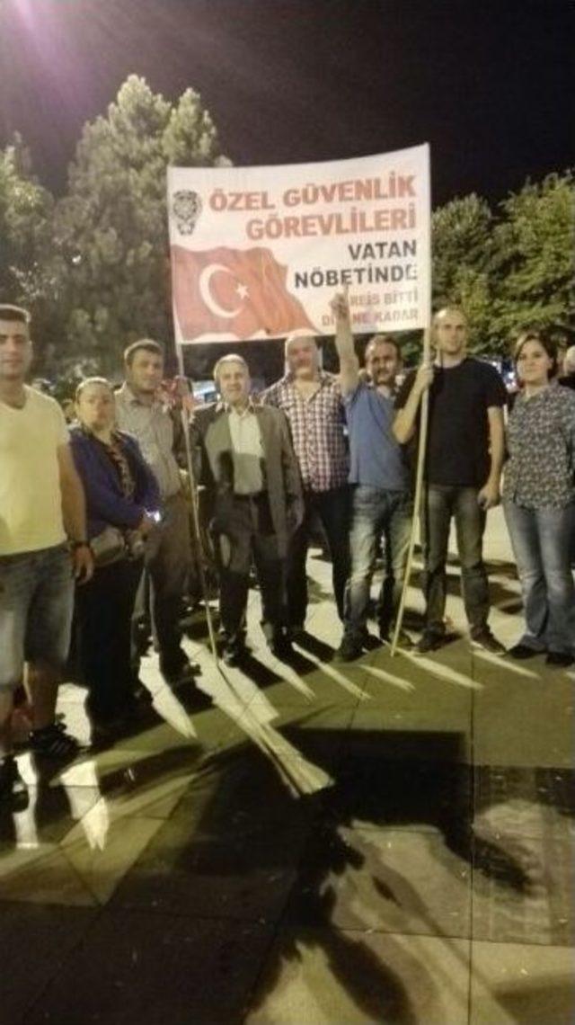 Düzce’de Özel Güvenlik Görevlileri Vatan Nöbetinde