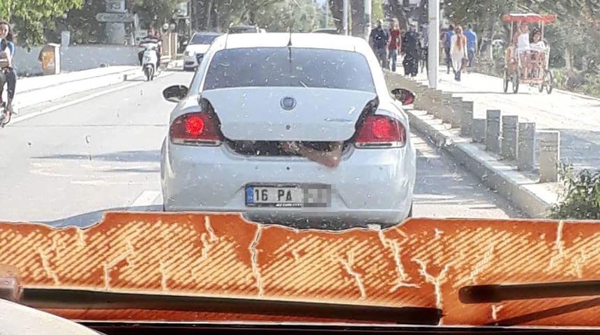 Trafikte skandal! Böyle görüntülendi