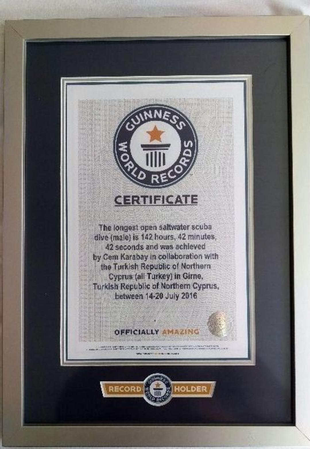 D&uuml;nya Rekortmeni Karabay Sertifikasını Aldı