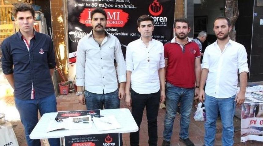 Aydın&rsquo;da Alperen Ocağı &Uuml;yesi Gen&ccedil;ler İdam Talep Etti