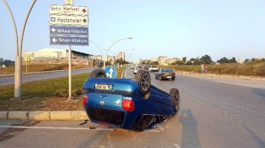 Samsun&rsquo;da Trafik Kazası: 1 Yaralı
