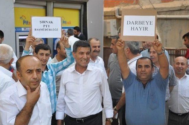 Silopi’de Ptt Çalışanları Darbe Girişimini Kınadı