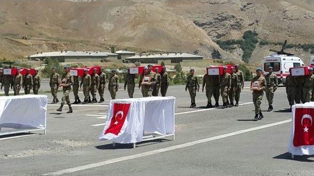 Hakkari Şehitlerine Uğurlama Töreni