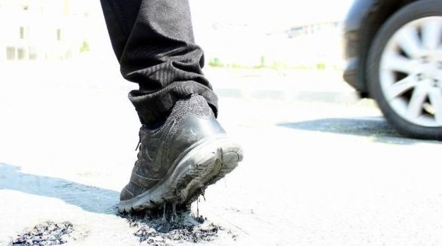 Tekirdağ&rsquo;da Asfalt Eridi