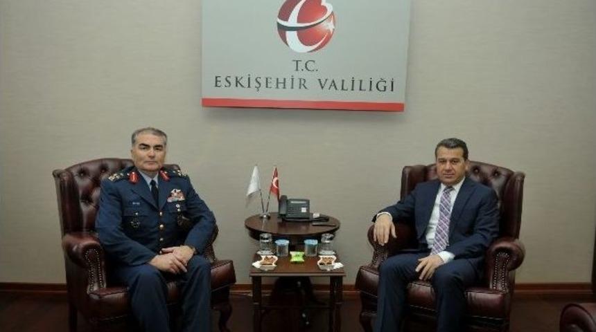 Hv. Korg. Mehmet Şanver&rsquo;den Vali &Ccedil;elik&rsquo;e Veda Ziyareti