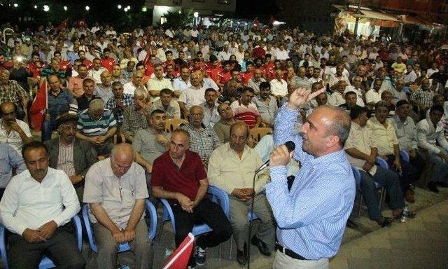 Milletvekili Erdoğan Arabanlılarla Birlikte Demokrasi Nöbeti Tuttu