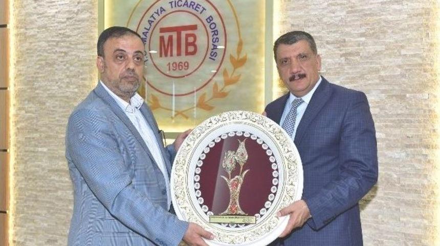 Başkan G&uuml;rkan, Ticaret Borsası Başkanı &Ouml;zbey&rsquo;i Ziyaret Etti