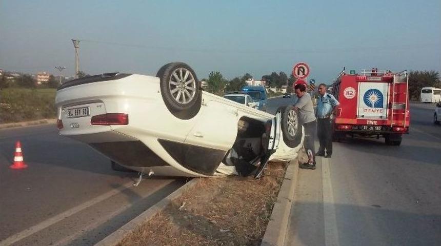 Manavgat&rsquo;ta Trafik Kazası: 1 Yaralı