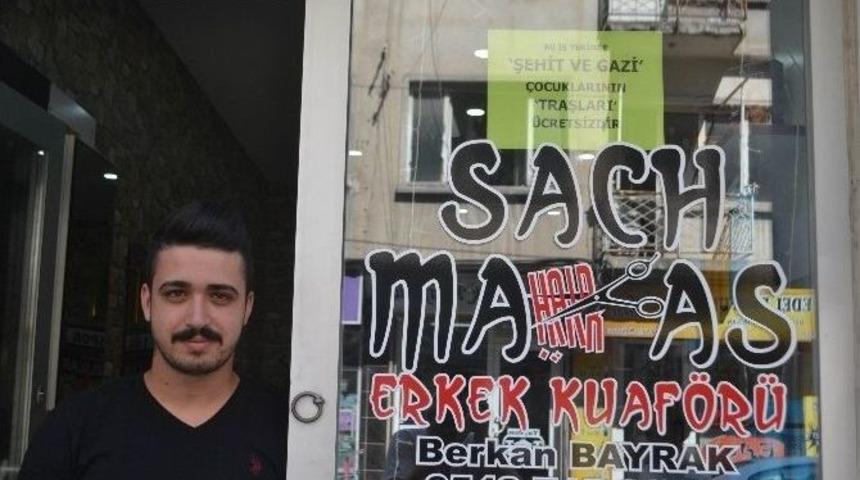 Şehit Ve Gazi &Ccedil;ocuklarına &Uuml;cretsiz Tıraş