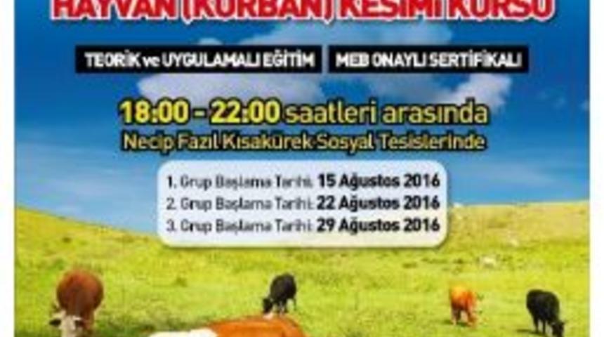 Melikgazi Belediyesi&rsquo;nden Teorik Ve Uygulamalı Kurban Kesim Kursu