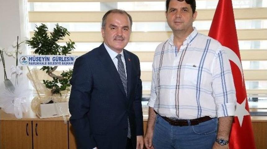 Başkan G&uuml;rlesin&rsquo;den Memişoğlu&rsquo;na Ziyaret