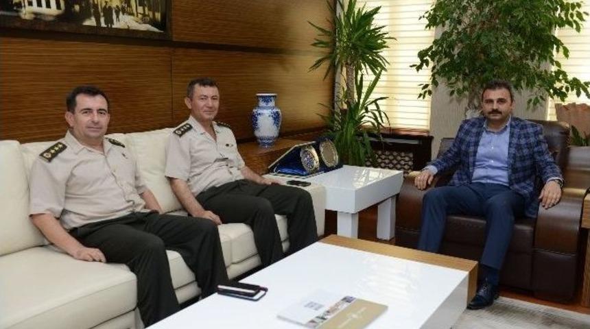 Komutanlardan Başkan K&uuml;lc&uuml;&rsquo;ye Ziyaret