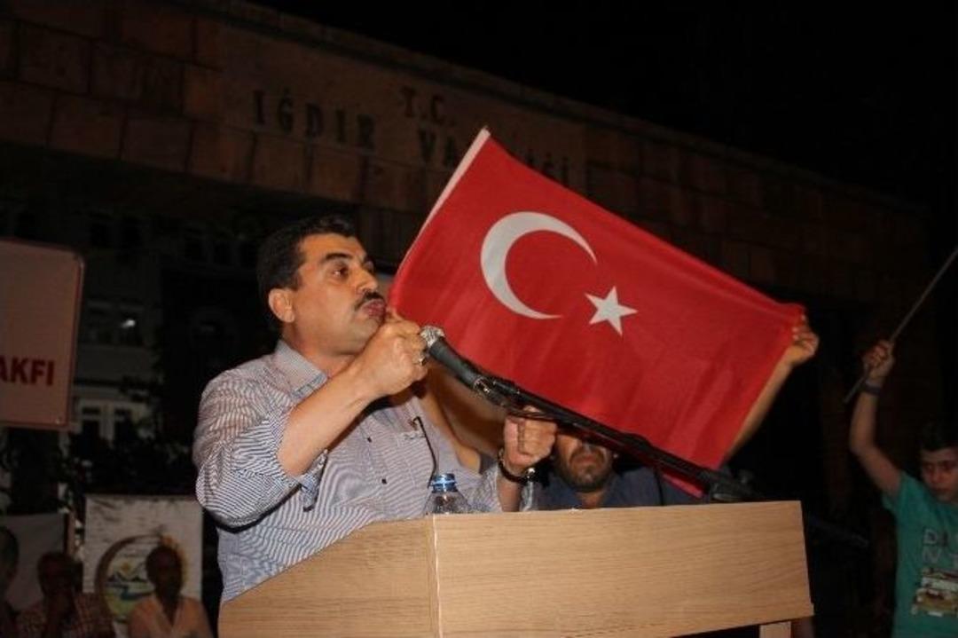 Iğdır&rsquo;da Demokrasi Mitingi