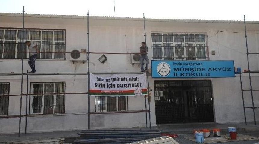 Karşıyaka&rsquo;nın Okullarına Bakım
