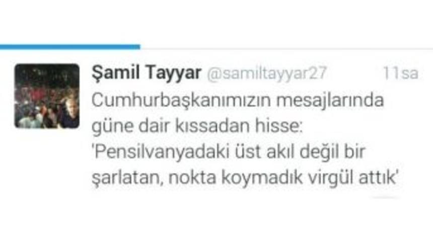 Milletvekili Tayyar&rsquo;dan Fetullah G&uuml;len&rsquo;e G&ouml;nderme