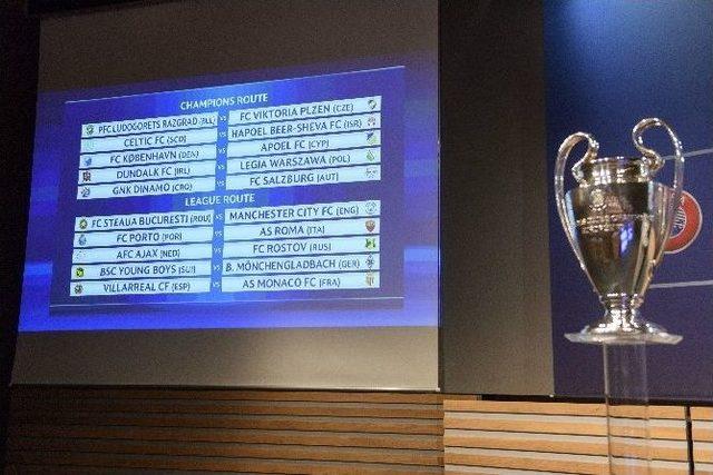 Uefa Şampiyonlar Ligi’de Play-off Eşleşmeleri Belli Oldu