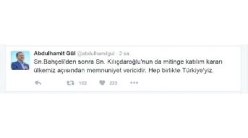 Chp Lideri Kılı&ccedil;daroğlu&rsquo;nun Mitinge Katılım Kararı Ak Parti&rsquo;yi Memnun Etti