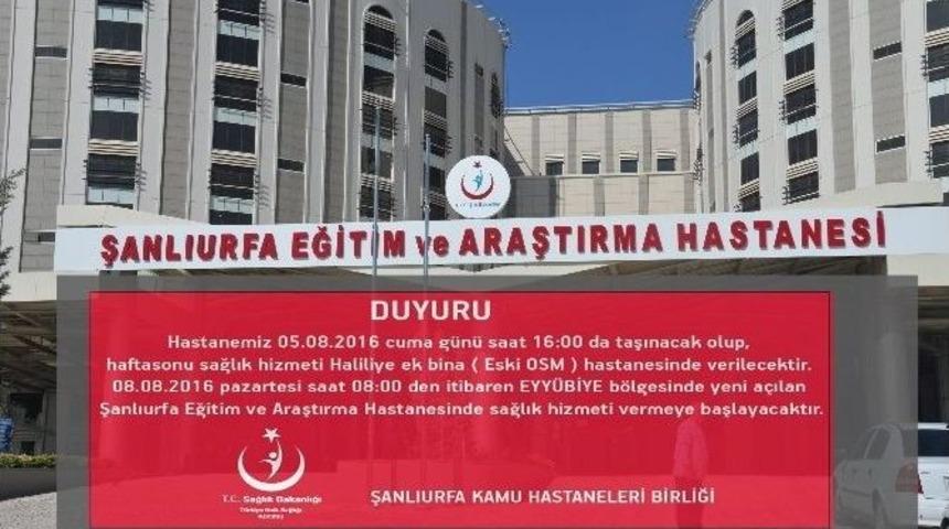 Şanlıurfa Kadın Hastalıkları Ve Doğum Hastanesi Taşınıyor