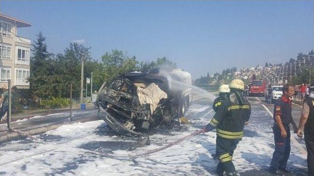 Tanker Sürücüsü Yanarak Can Verdi