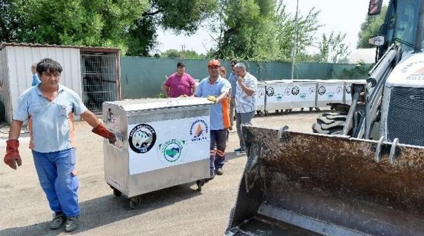 Muratpaşa&rsquo;dan Aksu&rsquo;ya &Ccedil;&ouml;p Konteynırı