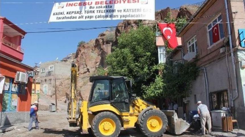 İncesu Belediyesi İl&ccedil;ede Doğalgazsız Mahalle Kalmaması İ&ccedil;in &Ccedil;alışmalarını S&uuml;rd&uuml;r&uuml;yor