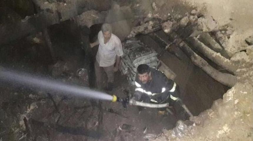 Kahta&rsquo;da Ahır Yangını