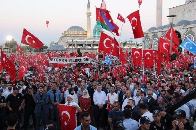 Demokrasi Ve Şehitler Mitingi’ne Konya’dan Binlerce Vatandaş Destek Verdi