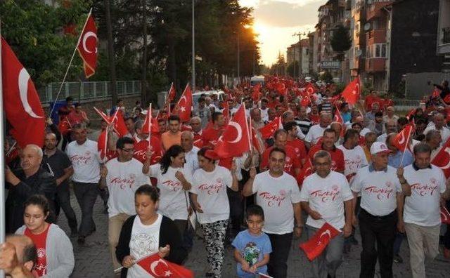 Simav’da 5 Bin Kişilik “milli İrade Ve Demokrasi Yürüyüşü”