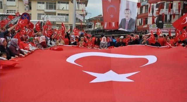 Simav’da 5 Bin Kişilik “milli İrade Ve Demokrasi Yürüyüşü”