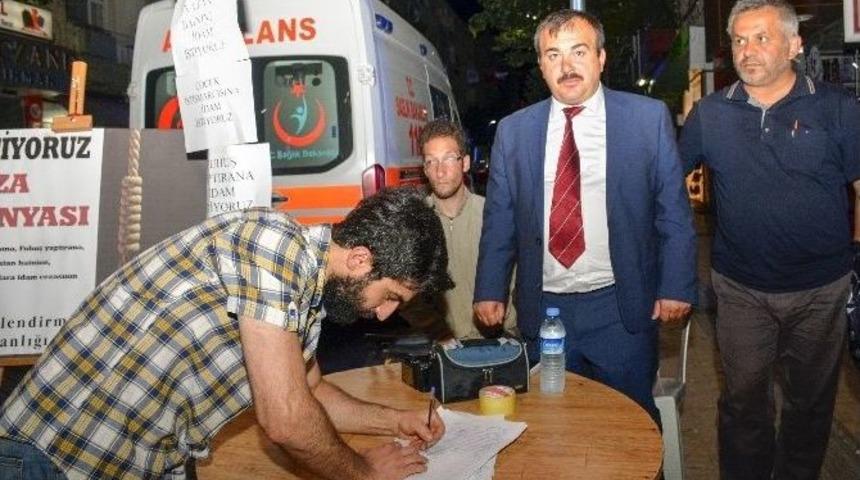 İdam İ&ccedil;in G&uuml;m&uuml;şhane&rsquo;den 7 Bin İmza