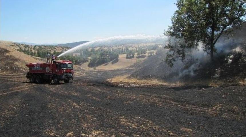Hisarcık&rsquo;ta Arazi Yangını