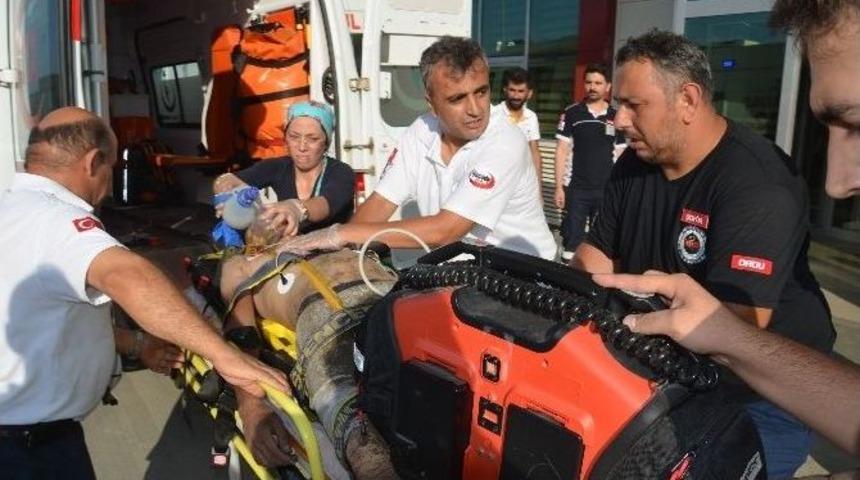 Boğulma Tehlikesi Ge&ccedil;iren Fındık İş&ccedil;isi Son Anda Kurtarıldı