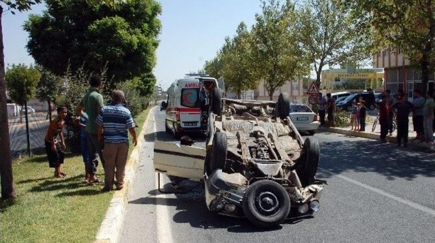 Otomobil Takla Attı: 5 Yaralı