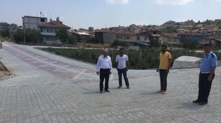 Osmaneli&rsquo;de Parke Taş D&ouml;şeme &Ccedil;alışmalarında Sona Gelindi