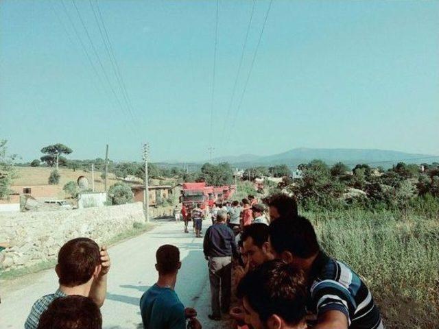 Milas’ta Maden Kamyonlarına Protesto