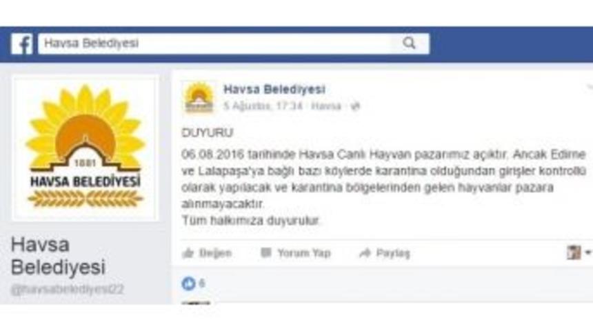 Canlı Hayvan Pazarına Hastalık &Ouml;nlemi