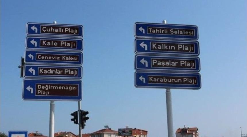 Plaj Ve Mesire Alanları G&ouml;steren Tabelaların Montajı Yapıldı