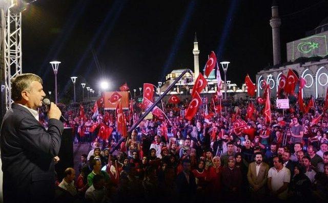 Konya’da Milli İrade Nöbetleri Tamamlandı