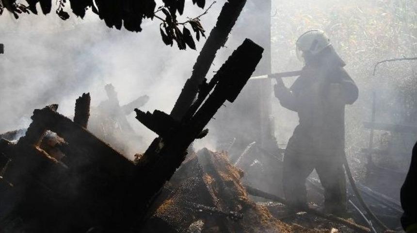 Samsun&rsquo;da Odunluk Yangını Korkuttu