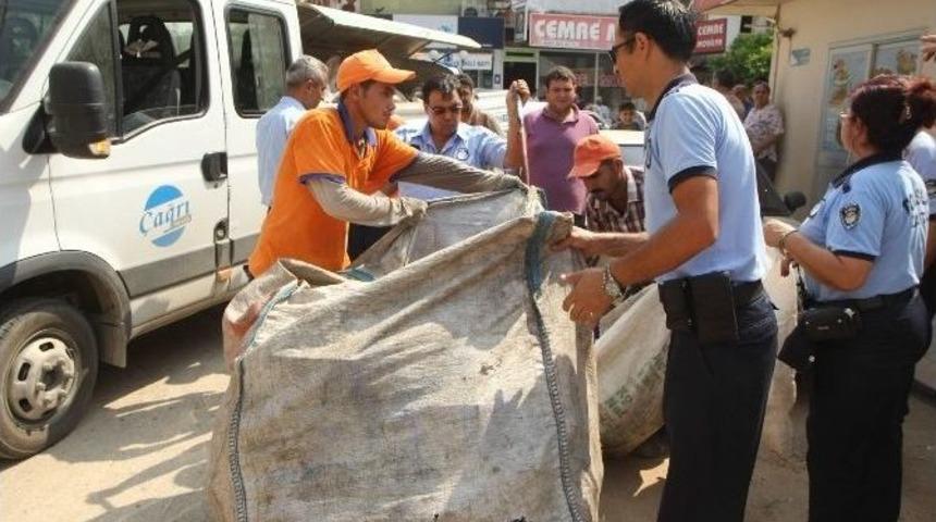 Mersin&rsquo;de &Ccedil;&ouml;pten Atık Toplayanlara Operasyon