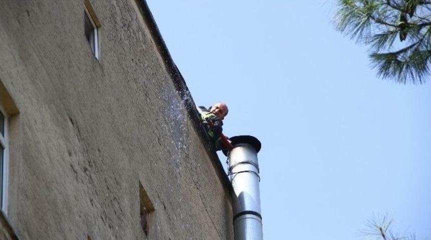 Samsun&rsquo;da &Ccedil;atı Yangını Korkuttu