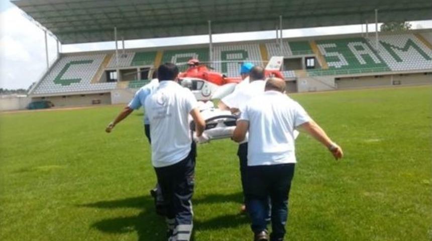 Kazada Yaralanan &Ccedil;ocuğun İmdadına Hava Ambulansı Yetişti