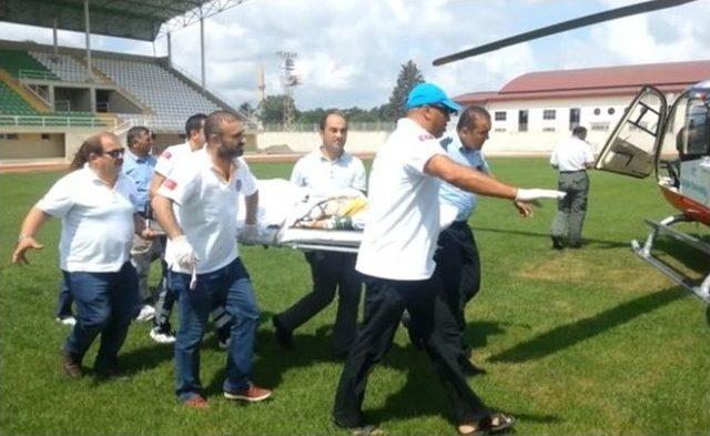 Kazada Yaralanan Çocuğun İmdadına Hava Ambulansı Yetişti