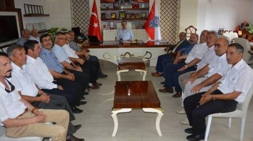 Muhtarlardan Emniyete Teşekk&uuml;r Ziyareti