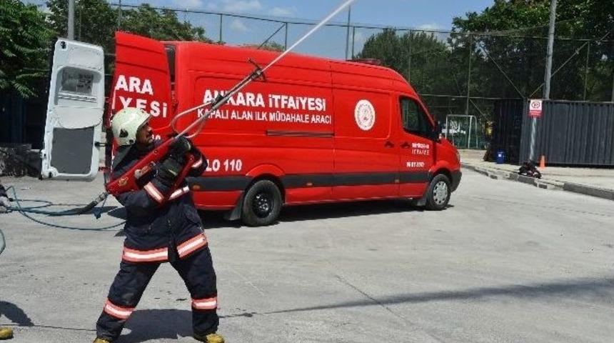 Ankara İtfaiyesinden Her T&uuml;rl&uuml; Yangına Etkin M&uuml;dahale