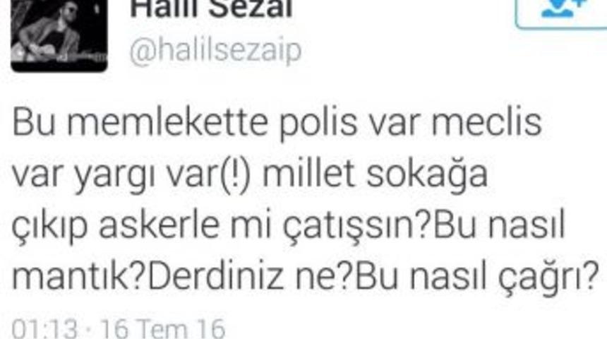 Halil Sezai Paylaşıp Sildiği Darbe Tweet&rsquo;inin Ardından Bursa&rsquo;daki Konserinde De Siyasi Mesaj Verdi