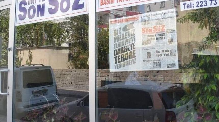 Siirt&rsquo;te Yerel Gazetelerden Fet&ouml; Ve Ter&ouml;re Tepki