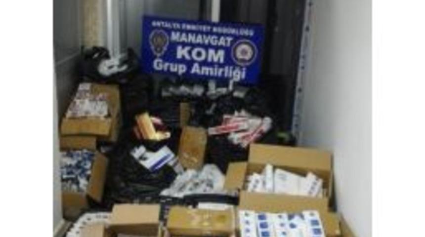 Manavgat&rsquo;ta Ka&ccedil;ak Sigara Operasyonu