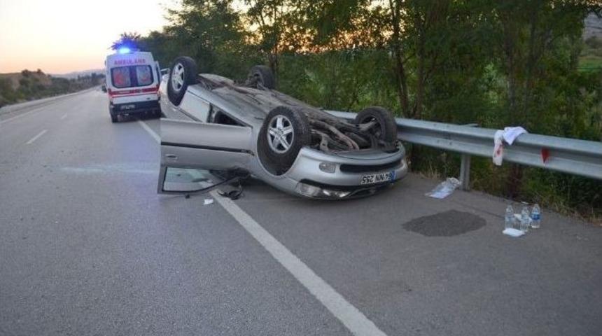 Otomobil Takla Attı: 1 Yaralı